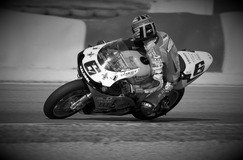 Mauro Sanchini (Team Kawasaki Bertocchi Kawasaki ZX7RR) in action during winter testing at Valencia, Spain