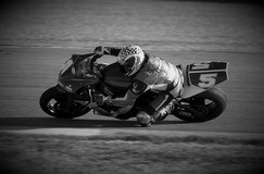 Alessio Velini (Team Lorenzini by Leoni Yamaha YZF R1) in action at Valencia, Spain